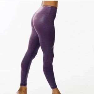 NWOT Zyia Plum Metallic Light n Tight Hi-Rise 7/8 24" size 12